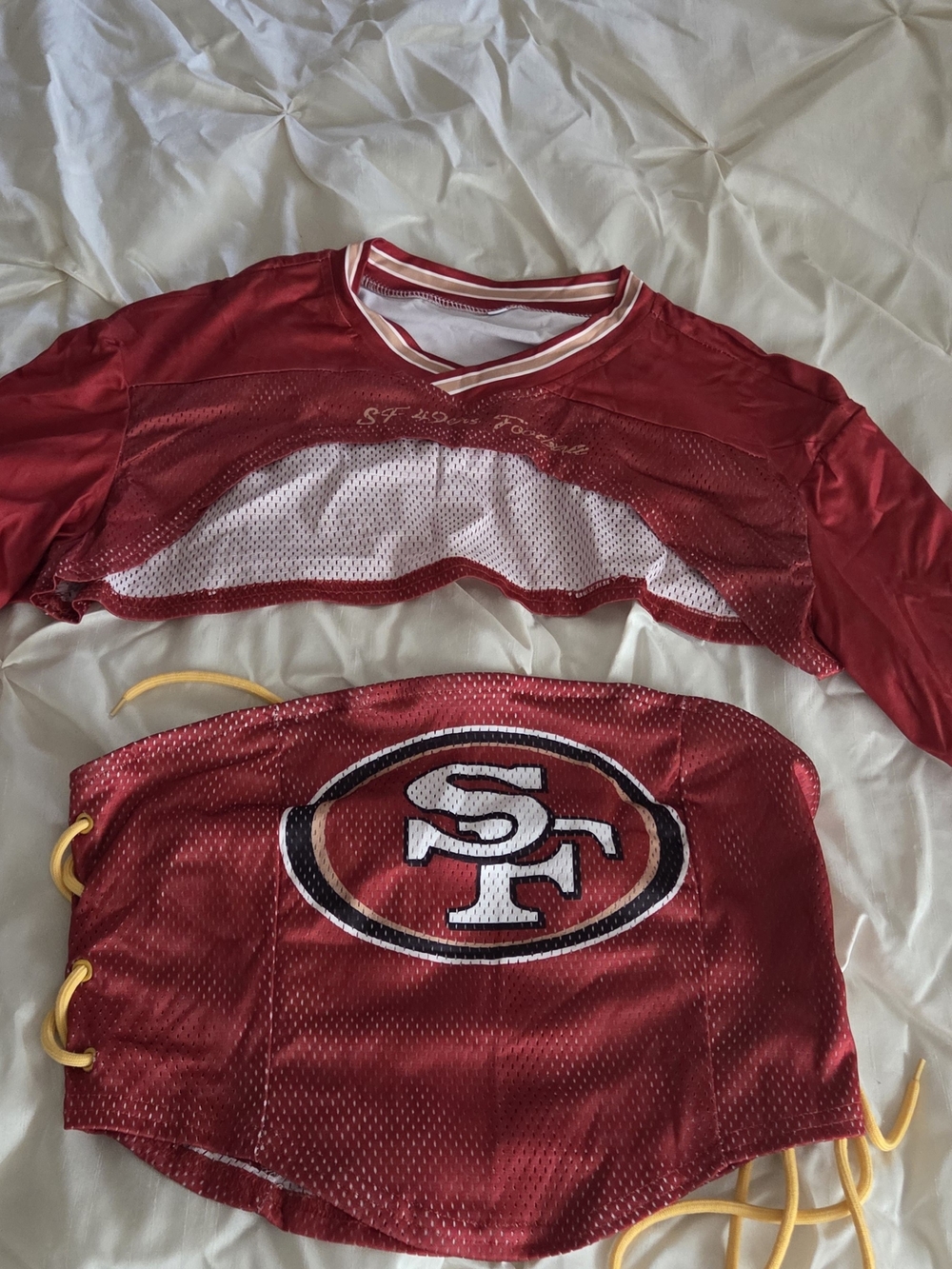 Red Mesh SF 49ers Tube Top Set